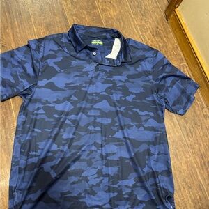 Hogan Navy Camo Polo Shirt